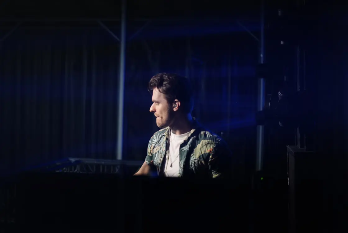 Laurentius behind the decks during a DJ set at Shark Club, Hanoi