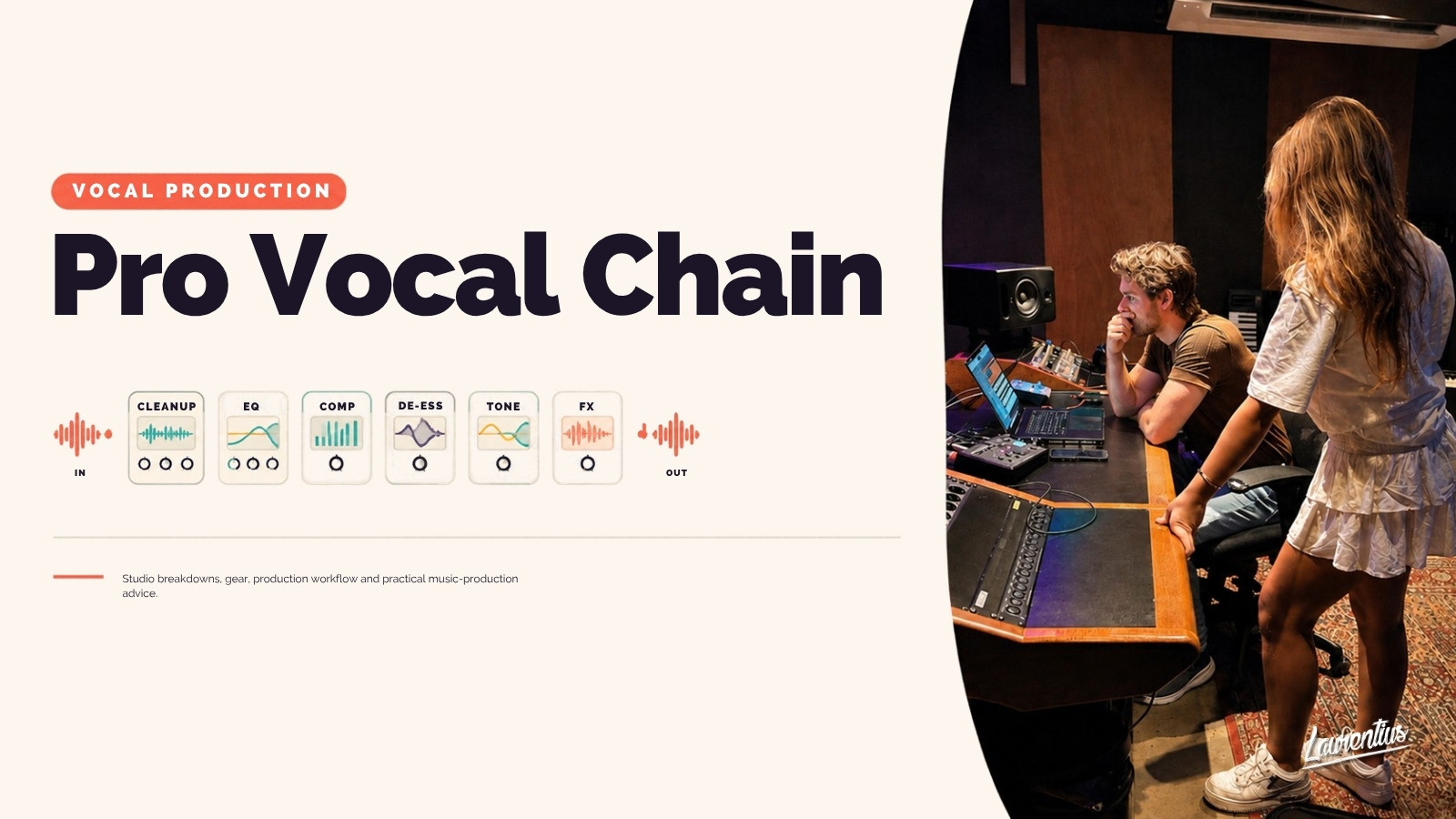 Laurentius in the studio with Jayanna revealing his pro lead vocal chain in Logic Pro